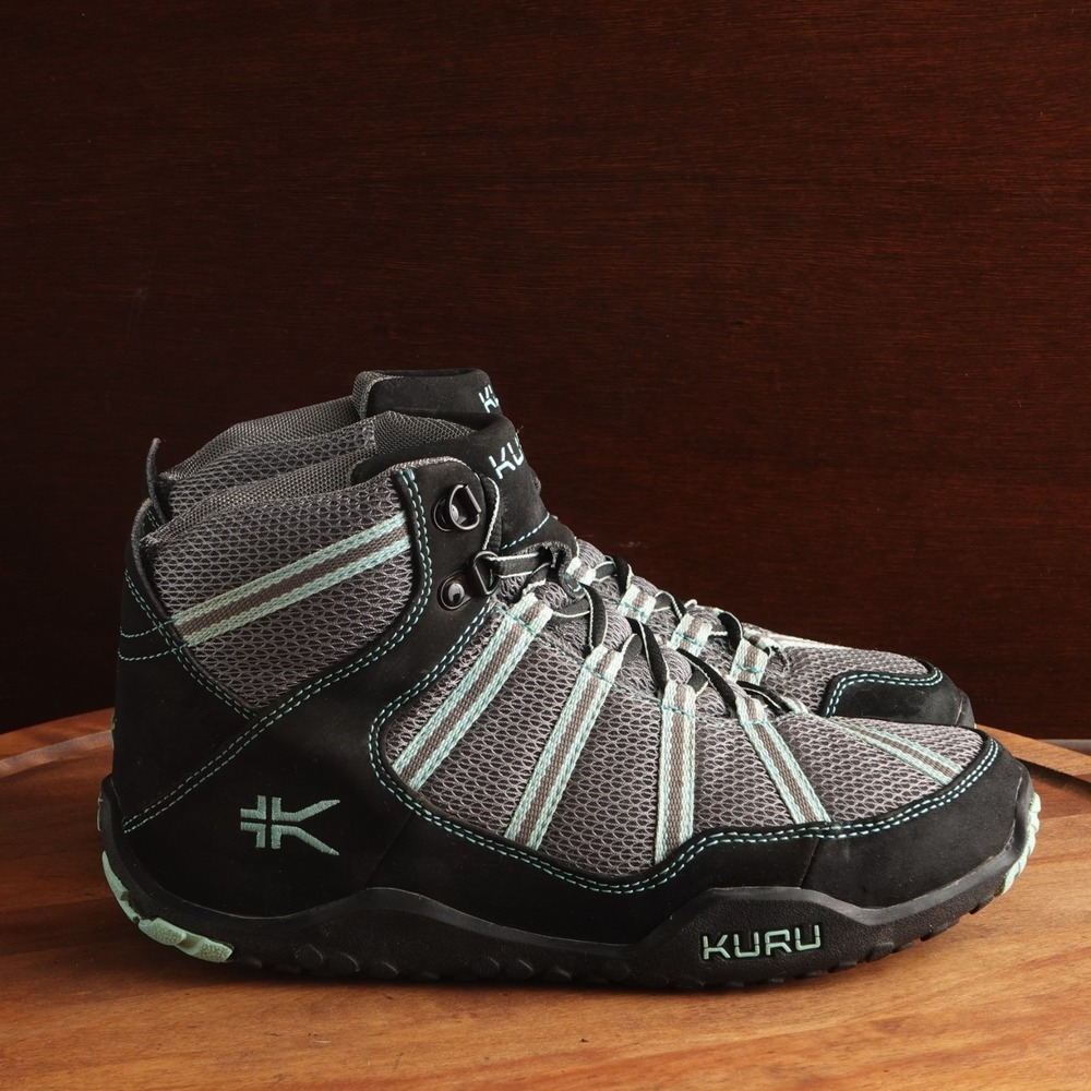 Kuru Sneakers Womens Size 9 Black Gray Chicane Mid Outdoor Hiking Gorpcore Boots